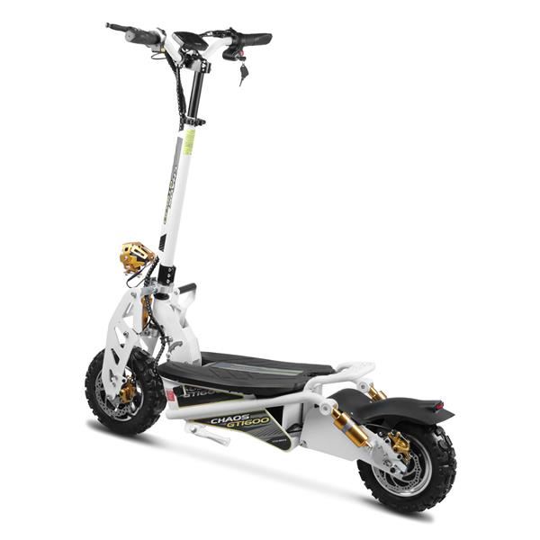 Chaos GT1600 Sport 48v 15.6ah Li Hub Drive White Off Road Electric Scooter
