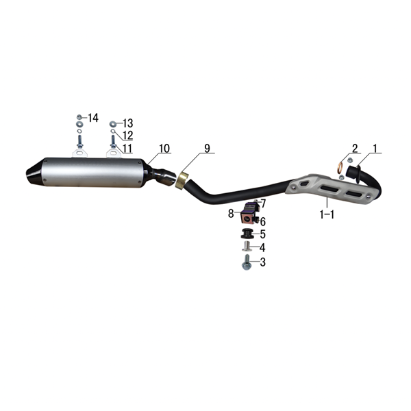 M2R J2 250cc Dirt Bike Exhaust Pipe to Muffler Hoop