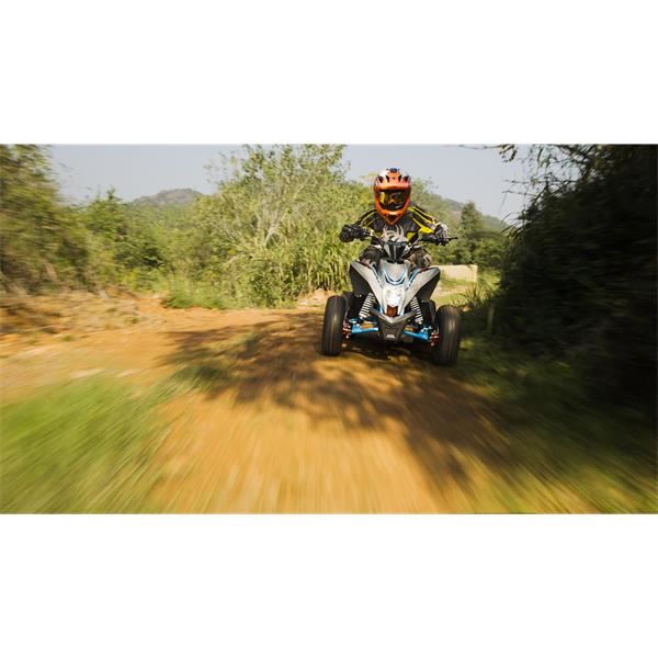 FunBikes T-Max Roughrider 2025 1100w 36v Nardo Grey/Blue Kids Midi Electric Quad Bike 35km/h