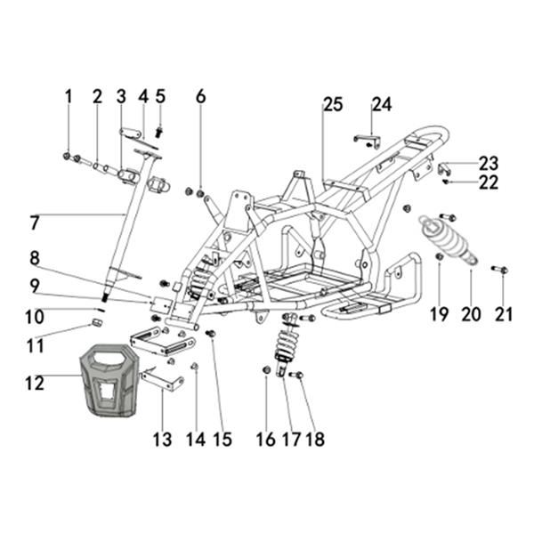 FunBikes Excite 1000w Mini Quad Steering Column Clamp Bolt