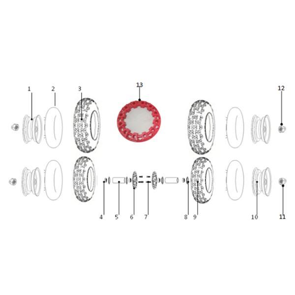 FunBikes Excite 1000w Mini Quad Front Brake Disc