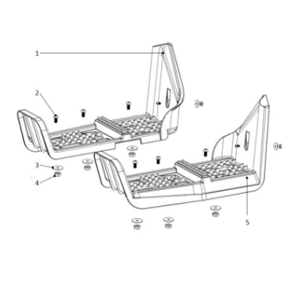 FunBikes Excite 1000w Mini Quad LHS Footrest
