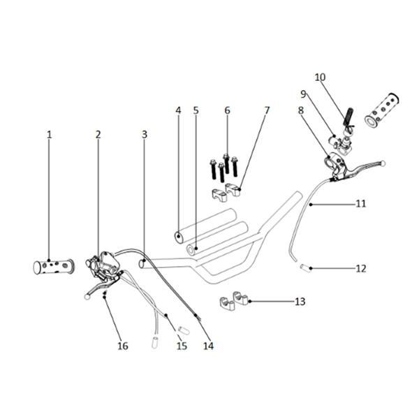 FunBikes Excite 50cc Mini Quad Handlebar Bolt