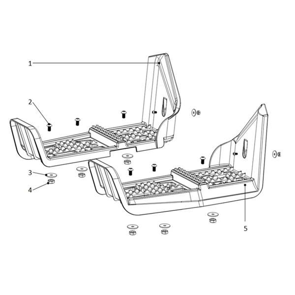 FunBikes Excite 50cc Mini Quad LHS Foot Rest