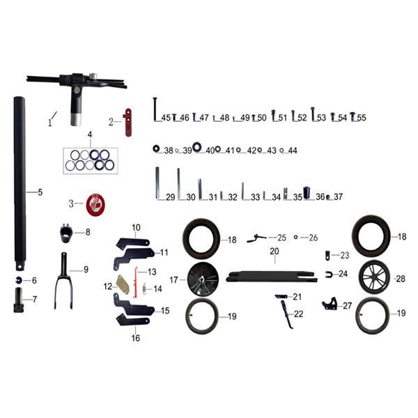 Gotrax GXL H853 Electric Scooter Stem Hook Red