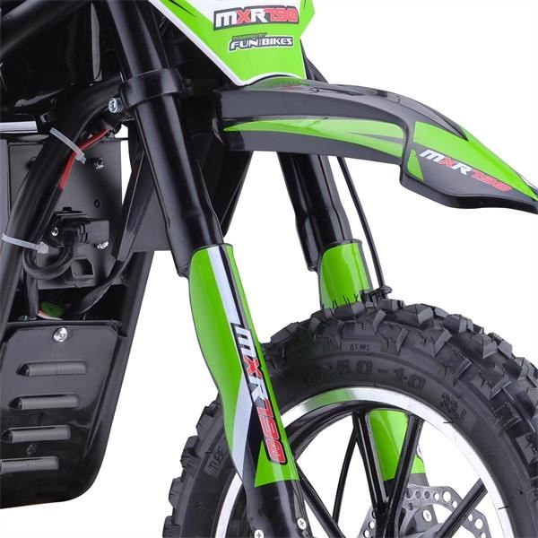 FunBikes MXR 790w Lithium Electric Motorbike 61cm Green/Black Kids Dirt Bike