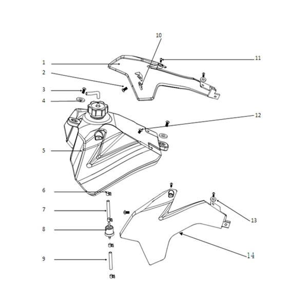 Funbikes Petrol MXR Dirt Bike Fuel Line Clip