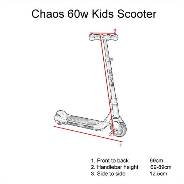 Chaos 60w Funky Light Colour Wheel Pink Kids Electric Scooter