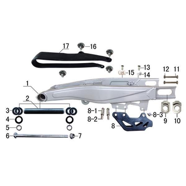 Ten10 250R Dirt Bike Swingarm Chain Protector Slider