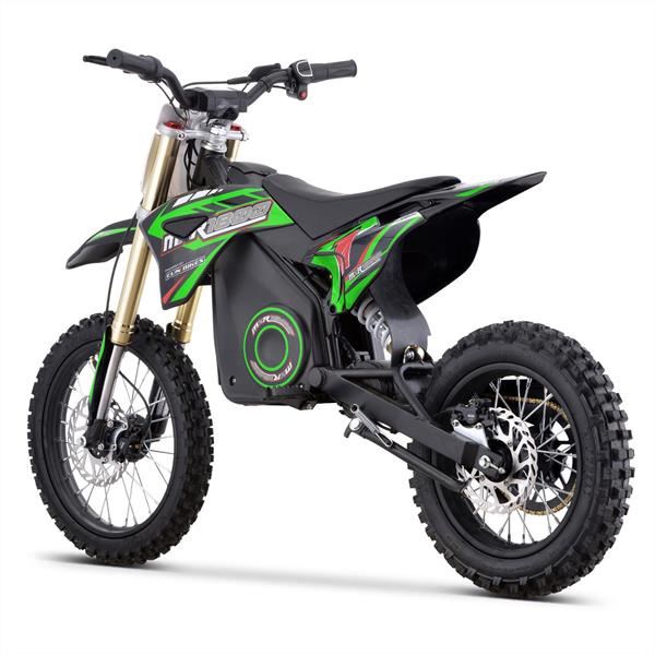 FunBikes MXR 1600w 48v Lithium Electric Motorbike 14/12 68cm Green Kids Dirt Bike