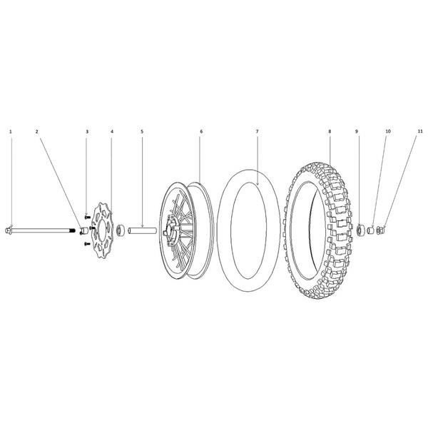FunBikes MXR1500 Electric Dirt Bike Wavey Rear Brake Disc