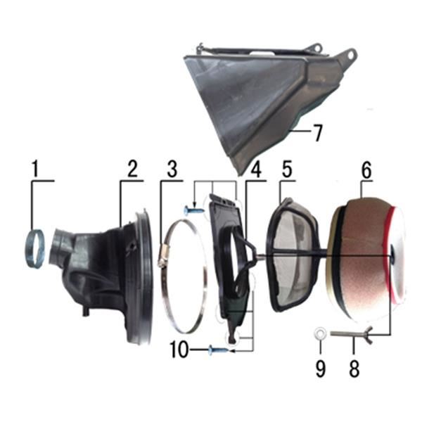 M2R M1 250cc Dirt Bike Air Box Front Cover