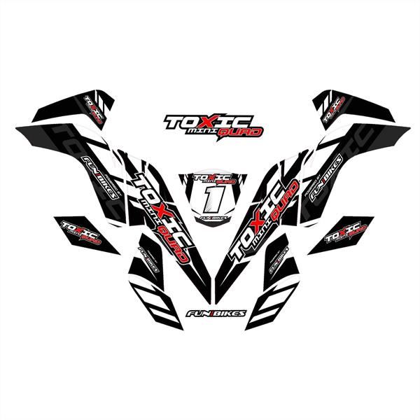 Funbikes Toxic V2 Mini Quad Black Sticker Kit