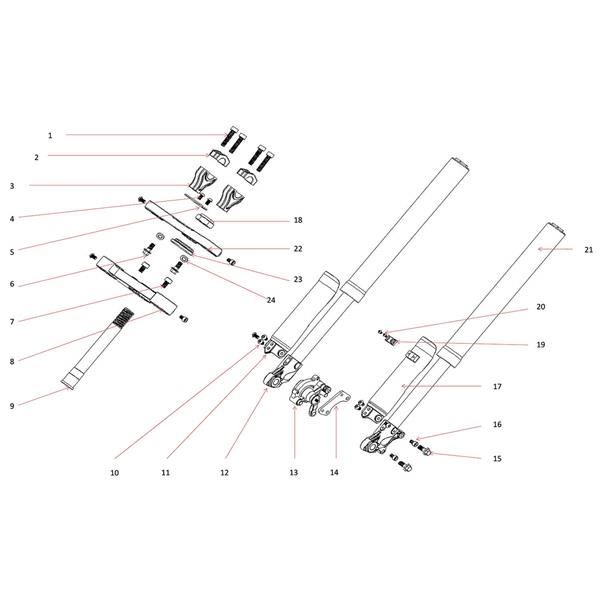 FunBikes MXR1500 Electric Dirt Bike Front Brake Caliper Brake Bolt