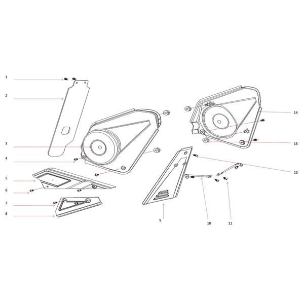 FunBikes MXR1500 Electric Dirt Bike Top Chain Guard