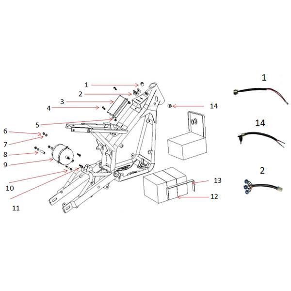 FunBikes MXR1500 Electric Dirt Bike Charging Port