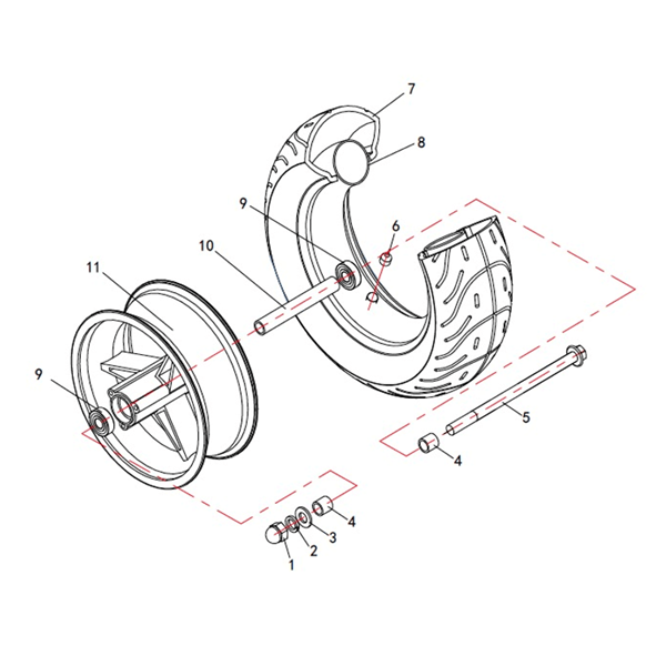 Monkey Bike Front Axle Spacer