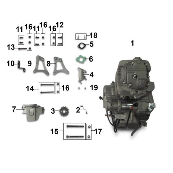 Xtrax Sport 250cc Quad Bike Basic Engine