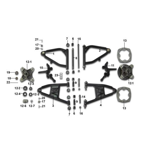 Xtrax Sport 250cc Quad Bike Front Rim Decorative Plate