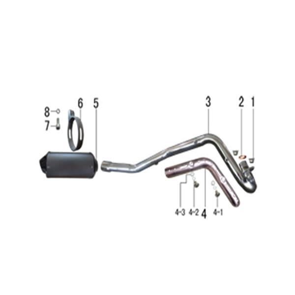 M2R RF125 S2 Pit Bike End Can 38mm Silencer Kit