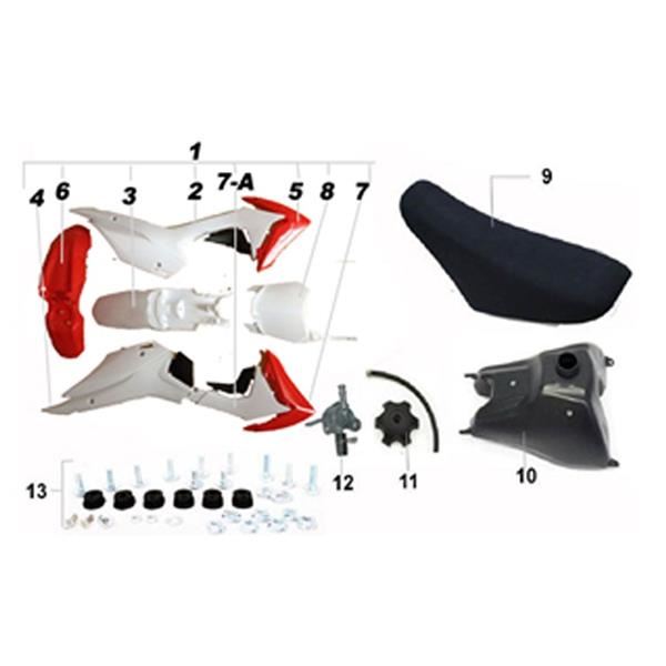 M2R RF140 S2 Pit Bike CRF110 Red Gripper Seat