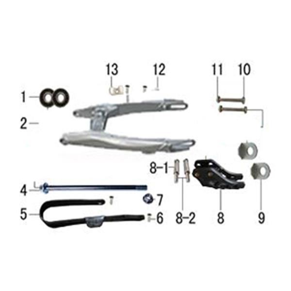 M2R RF140 S2 Pit Bike Swingarm Axle Nut