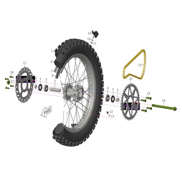 M2R RS-R 250cc Dirt Bike Rear Wheel Bearing Dust Seal