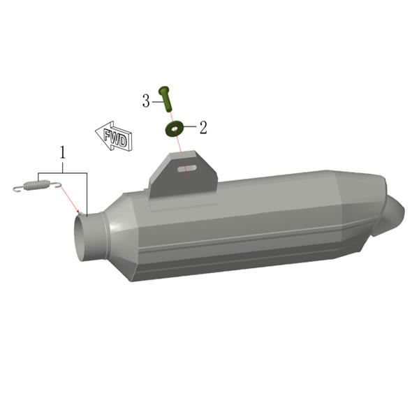 M2R RS-R 250cc Dirt Bike Rear Muffler / Silencer