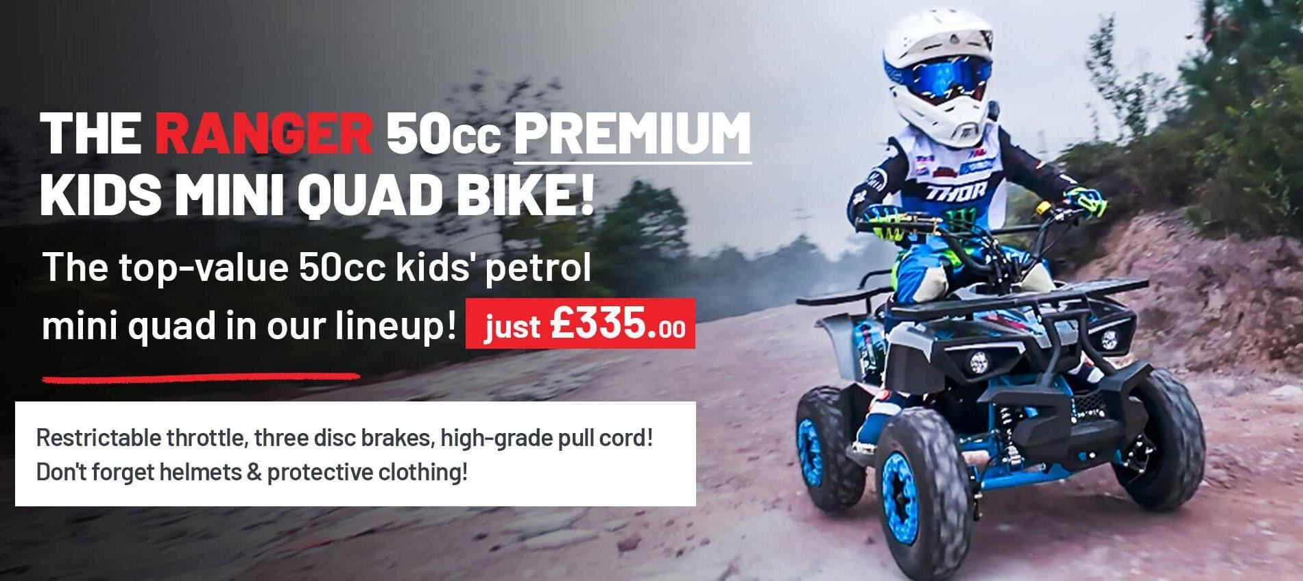 THE 50cc PREMIUM KIDS MINI OUAD BIKE!